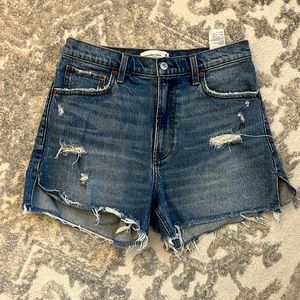 Abercrombie Denim High Rise 4” Shorts